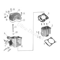 Halterungsschraube fr Zylinderkopf fr Quad Shineray 250ccm ST-9E Bilder 2