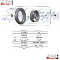 Rad vorn komplett 3.50-10 fr Dax Skymax Schwarz (Euro 4 - Euro 5) Bilder 1