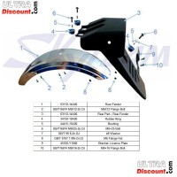 Kotflgel hinten MATTSCHWARZ fr Skyteam Dax Skymax Bilder 1