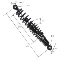 Stodmpfer hinten fr Quad Shineray 200 ccm (330 mm) Bilder 1
