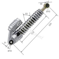 Stodmpfer vorn mit Gasdruck 200 ccm STIIE-B  (Grau , 320 mm) Bilder 1