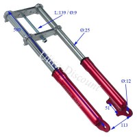 Gabel fr pocket bike Supermotard rot Bilder 1