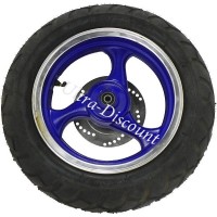Rad vorn komplett fr chinesischen Skooter (blau - typ 1) Bilder 1