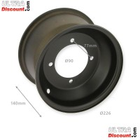 Felge hinten fr Quad 200 ccm Schwarz (19x7-8) 140mm Bilder 1