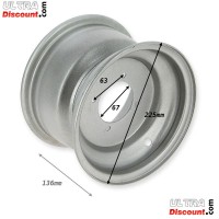 Felge vorne fr Quad Shineray 200 ccm STIIE-B 19-7.00-8 (136mm) Bilder 1