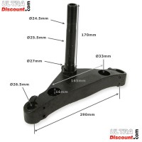 Gabelbrücke unten 170mm für Scooter Citycoco Bilder 1 Gabelbrücke unten 170mm für Scooter Citycoco Bilder 1