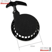 Seilzugstarter + Aluritzel fr Pocket Bike Supermoto - Graphit Schwarz Bilder 2