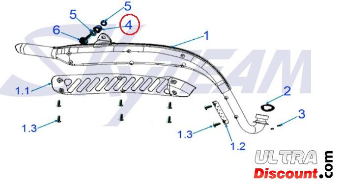 Auspuff-Silentblock f�r Skyteam T-Rex Bilder 1