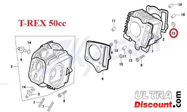 O-Ring fr Skyteam T-REX Motoren 50-125ccm Euro 3 Bilder 1