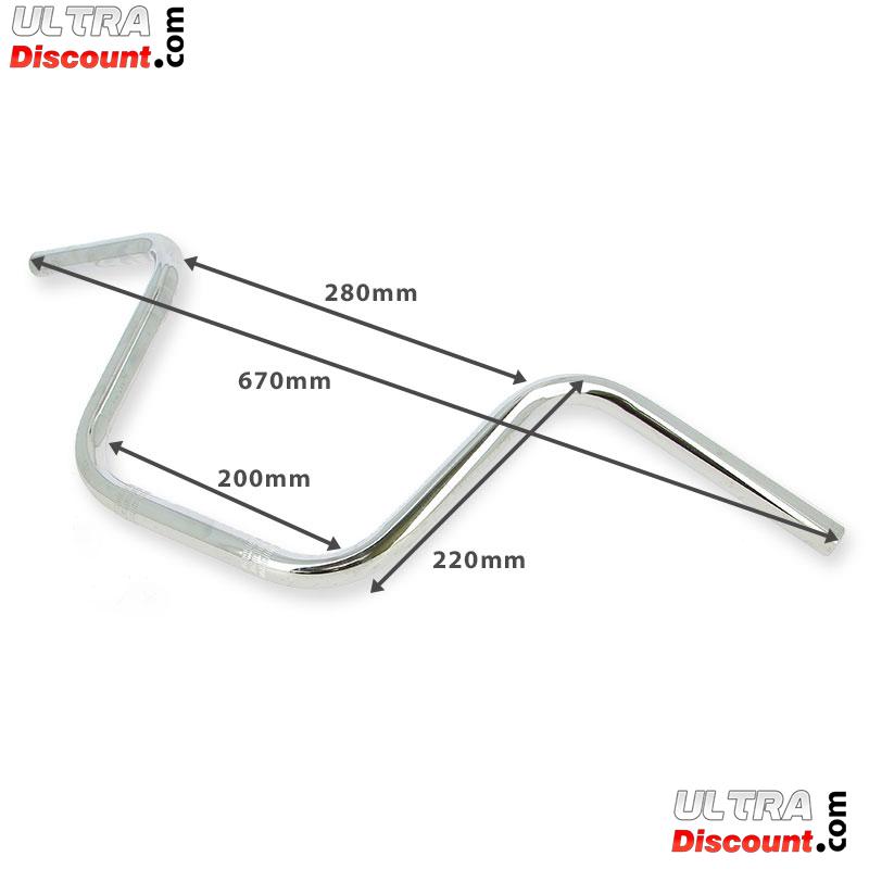 Lenker fr Citycoco (Chrome) 220mm Bilder 1