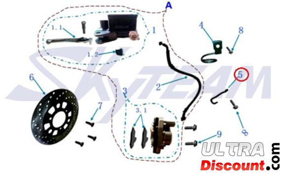 Halterung Bremsschlauch f�r Skyteam Trex Bilder 1