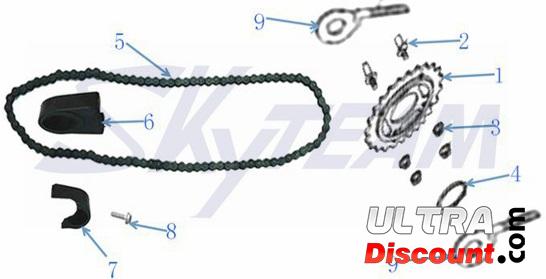 Befestigungsstift fr Kettenkranz fr Skyteam ACE Bilder 1