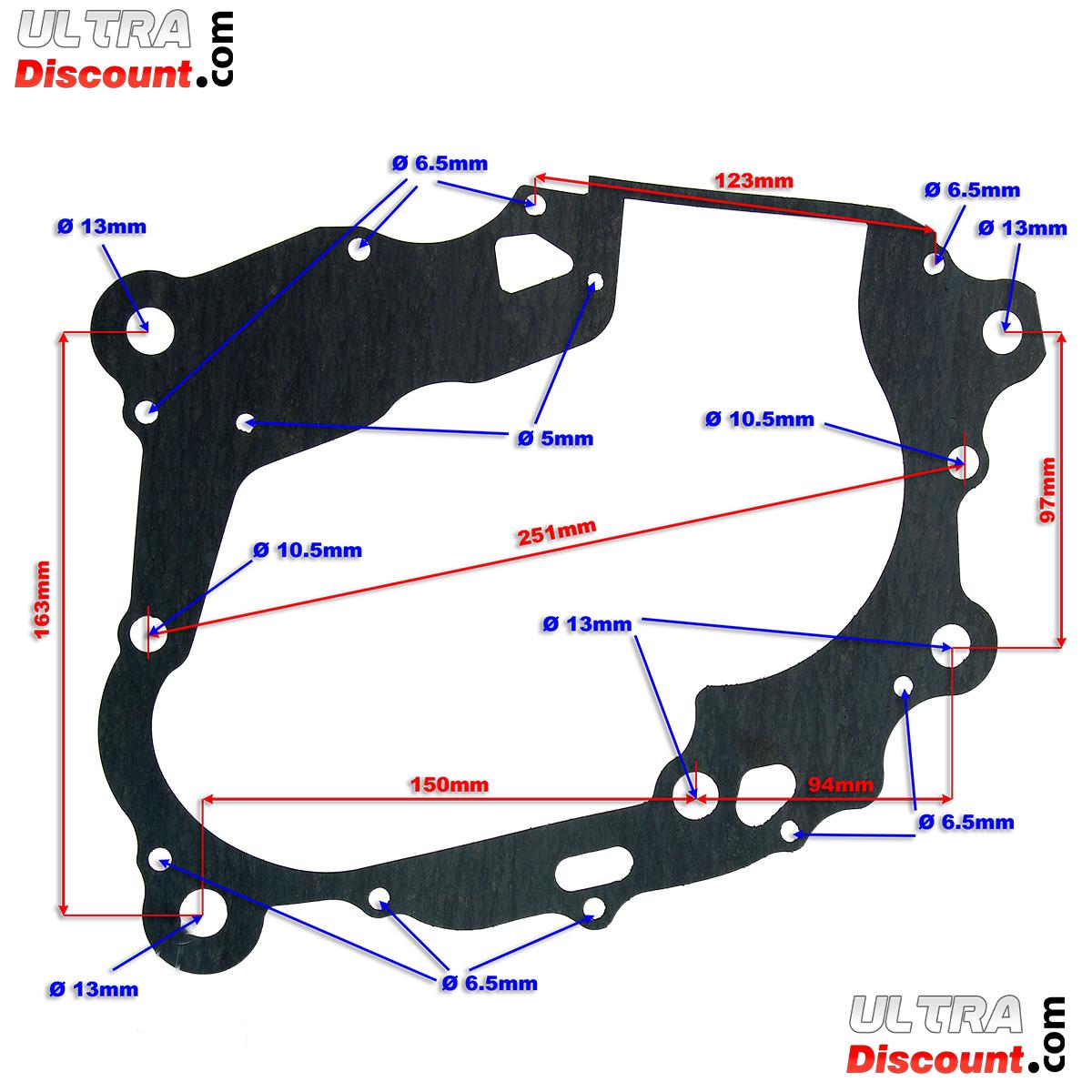Motorgehusedichtung fr Shineray 250ST-9E-STIXE (Zongshen 167MM) Bilder 1
