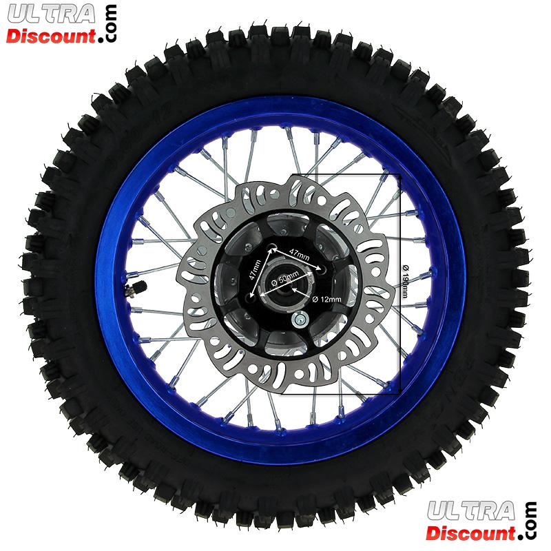 Rad hinten 12'', blau, (Spikes 12 mm) fr dirt bike AGB27 Bilder 1