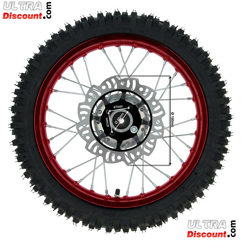 Rad vorn 14'', rot, Spikes 10 mm, fr dirt bike AGB27 Bilder 1