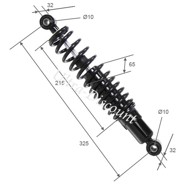 Stodmpfer hinten fr Quad Shineray 200 ccm (330 mm) Bilder 1