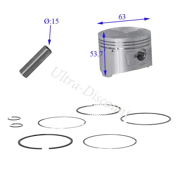 Kolben-Set 63mm dirt bike 200 ccm (typ 2) Bilder 1