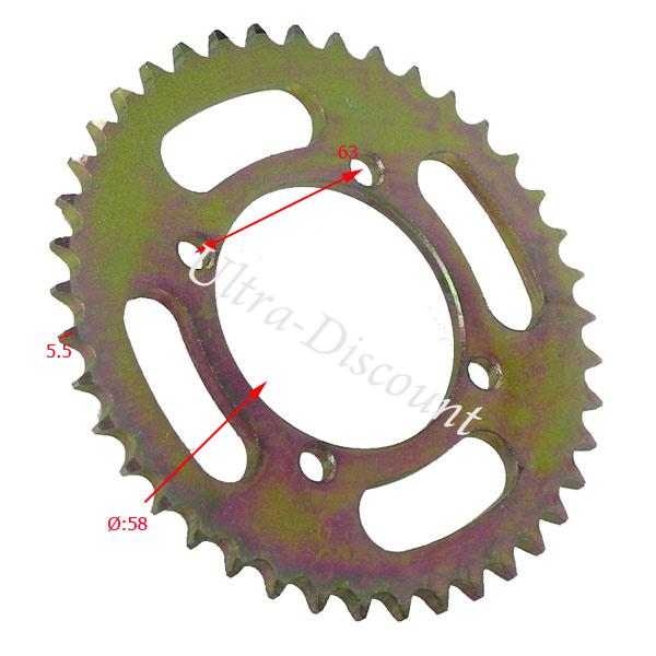 Kettenkranz, verst�rkt, 37 Z typ 420 f�r dirt bike (Typ 1) Bilder 1