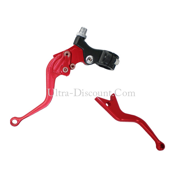 Griff für Kupplung / Bremse UD Racing, rot, eloxiert, verstellbar, Ersatzteile Dirt bike Griff für Kupplung / Bremse UD Racing, rot, eloxiert, verstellbar, Ersatzteile Dirt bike