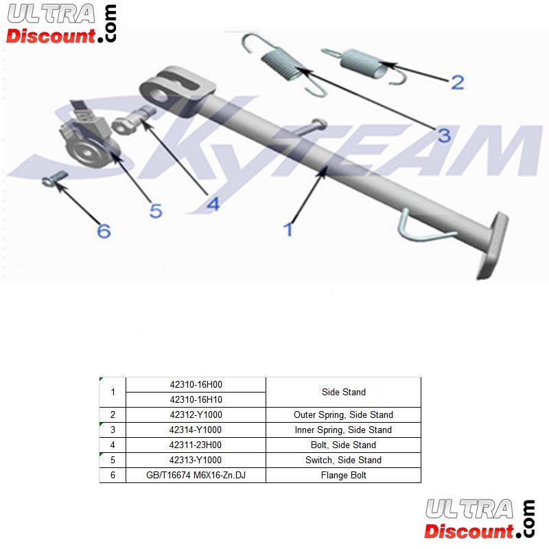 Seitenst�nder f�r Skyteam Skymini-Skybongo (8 Zoll Rad) Bilder 1