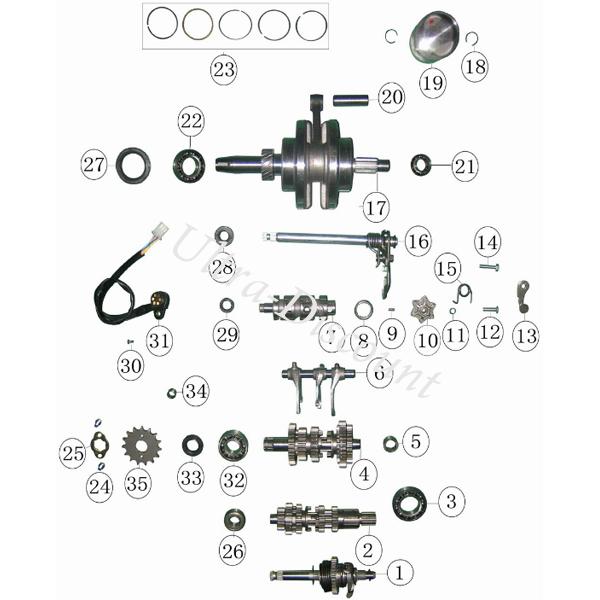 Wellendichtring fr Gangwhler Bashan Quad 250 BS250S-11 Bilder 1