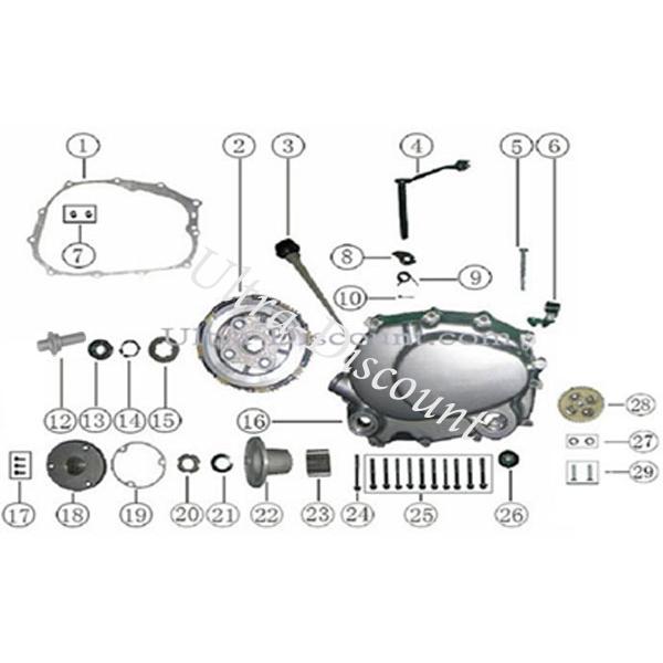 Erhaltungsmutter dem magnetischen Filter fr Quads Shineray 250ccm STX Bilder 1