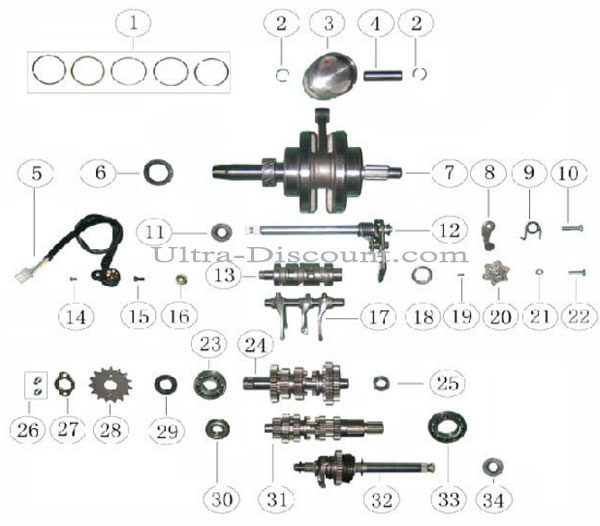 Kolben-Set fr Quad Spy Racing 250cc F1 Bilder 1