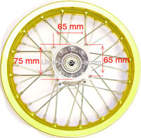 Felge hinten 12'', gold, fr dirt bike (Typ 2) Bilder 2