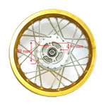 Felge hinten 14', gold, fr dirtbike (Typ 3) Bilder 2