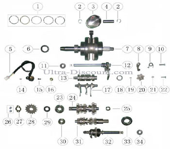 Kolben-Set fr Quad Spy Racing 250cc F1 Bilder 1