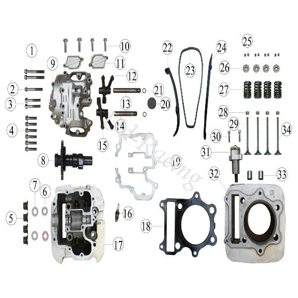 Kipphebel für Quads Shineray 300ccm STE - ST-4E typ 2, Ersatzteile Quad Shineray 300 Kipphebel für Quads Shineray 300ccm STE - ST-4E typ 2, Ersatzteile Quad Shineray 300