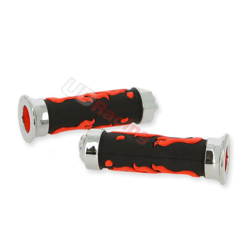 Griffe rutschfest dirt bike Flamme (rot / schwarz) Typ 3 MTA4, Teile Pocket Blata MT4 Griffe rutschfest dirt bike Flamme (rot / schwarz) Typ 3 MTA4, Teile Pocket Blata MT4