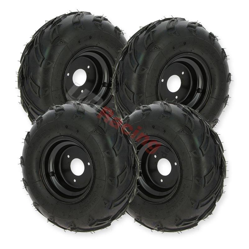Satz 4 Räder 16x8-7 komplett für Mini Quad Bigfoot, Teile ATV 110cc - 125cc Satz 4 Räder 16x8-7 komplett für Mini Quad Bigfoot, Teile ATV 110cc - 125cc