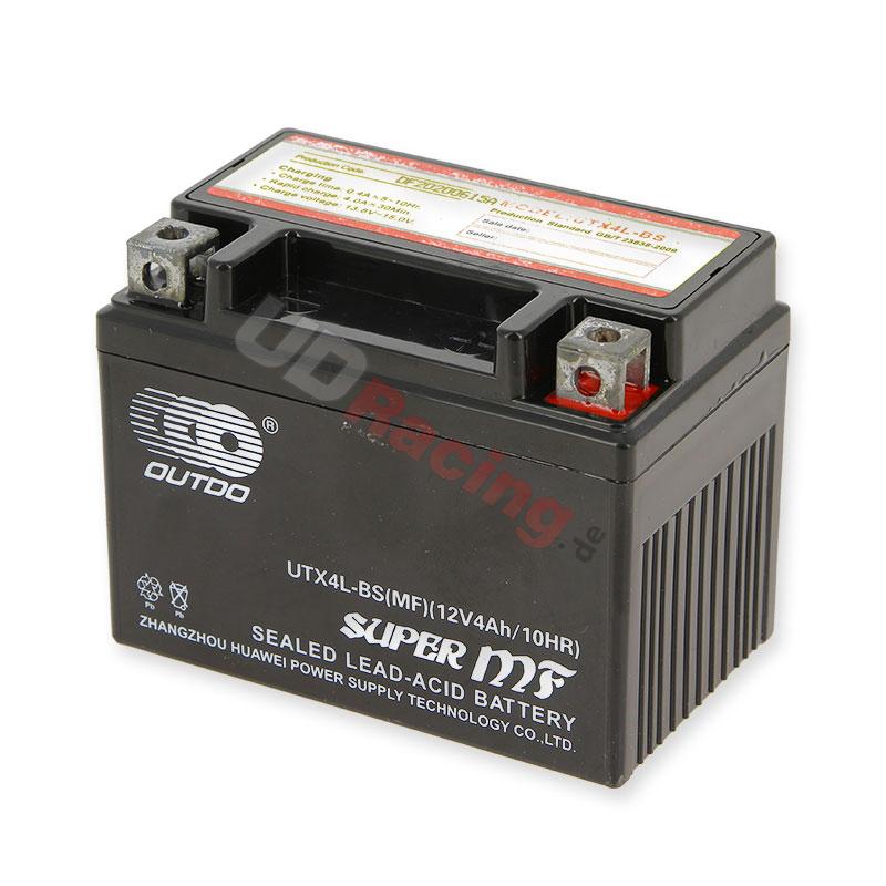 Zündbatterie für Quad 110cc 125cc 12v-4Ah (UTX4L-BS), Teile ATV 110cc - 125cc Zündbatterie für Quad 110cc 125cc 12v-4Ah (UTX4L-BS), Teile ATV 110cc - 125cc
