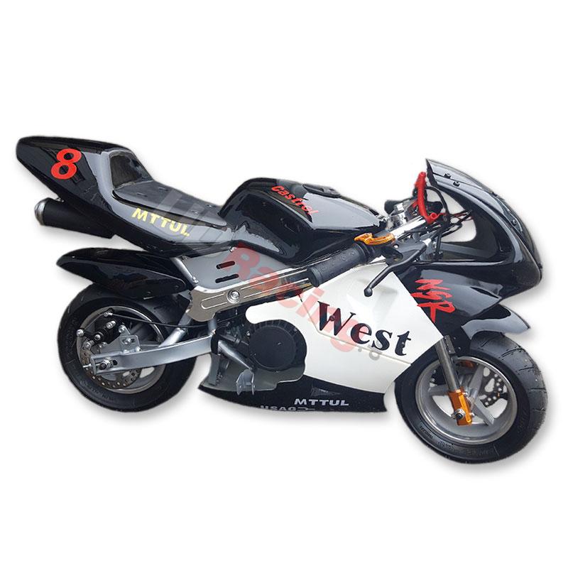 Pocket Bike 53ccm Hohe Qualität Schwarz und weiß, Ersatzteile Pocket bike Pocket Bike 53ccm Hohe Qualität Schwarz und weiß, Ersatzteile Pocket bike