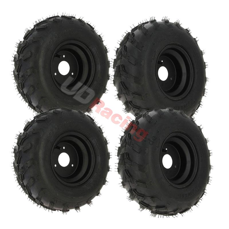 Satz 4 Räder 16x8-7 komplett für Mini Quad Bigfoot (type2), Teile ATV 110cc - 125cc Satz 4 Räder 16x8-7 komplett für Mini Quad Bigfoot (type2), Teile ATV 110cc - 125cc