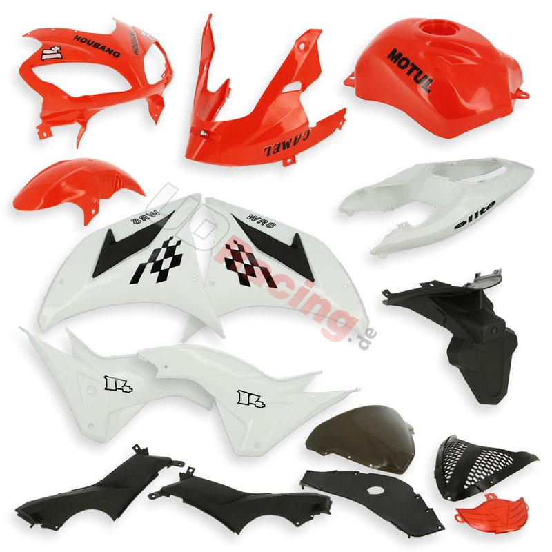Verkleidung für Super Pocket Bike Replika YZF R1 (rot-weiß), Teile Pocket Replik R1 Verkleidung für Super Pocket Bike Replika YZF R1 (rot-weiß), Teile Pocket Replik R1