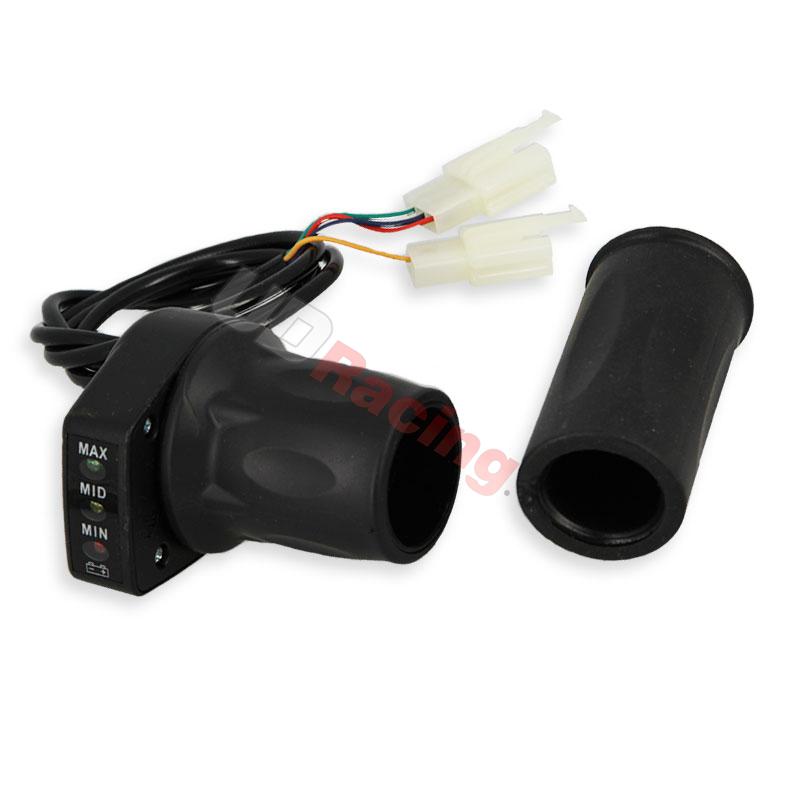 Kit elektrische Gasgriffe + Ladeanzeige Pocket Bike Tribo, Nitro Motorradteile Kit elektrische Gasgriffe + Ladeanzeige Pocket Bike Tribo, Nitro Motorradteile