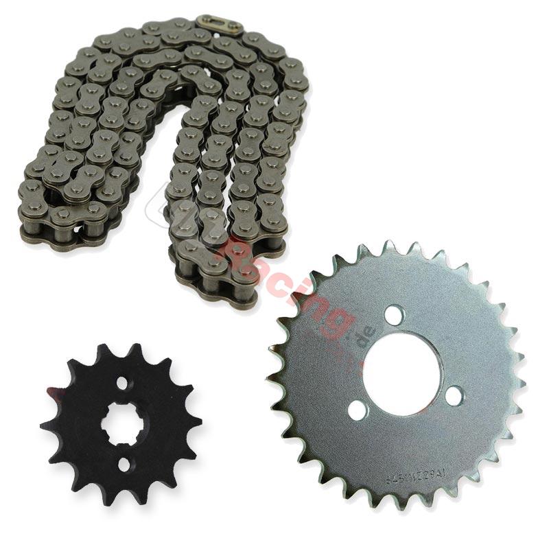 Getriebesatz Kette + Ritzel für Skymini monkey ST125-8B/8C, Teile Skymini Monkey Gorilla Getriebesatz Kette + Ritzel für Skymini monkey ST125-8B/8C, Teile Skymini Monkey Gorilla
