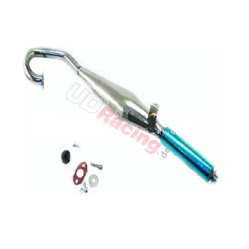 Auspuff Tuning Edelstahl, blau, für pocket bike (Typ 1), Pocket quad Teile Auspuff Tuning Edelstahl, blau, für pocket bike (Typ 1), Pocket quad Teile