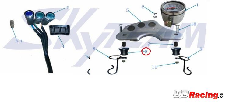 Gummidichtung f�r Tr�gerplatte Leuchtanzeigen Skyteam V-RAPTOR, Teile V-Raptor Skyteam