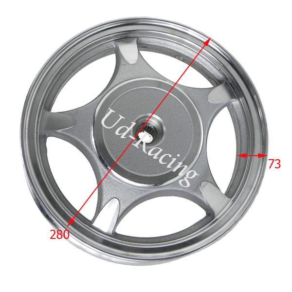 Felge hinten aus Alu f�r Skooter Baotian BT49QT-9, Ersatzteile Baotian BT49QT-9