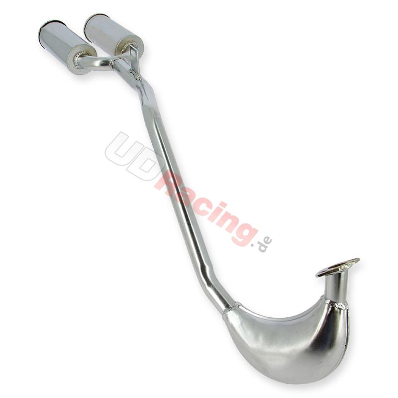 Auspuff mit Doppeldämpfer für Pocket Bike Cross, Pocket Cross Teile Auspuff mit Doppeldämpfer für Pocket Bike Cross, Pocket Cross Teile