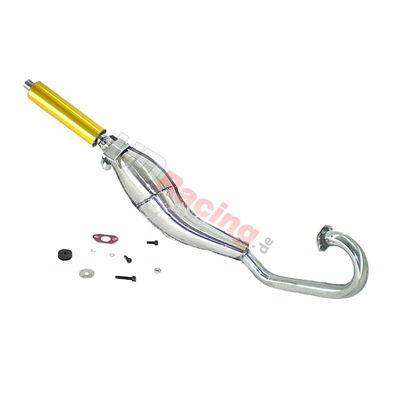 Auspuff Tuning Edelstahl, gold, (Typ 2) für pocket bike, Ersatzteile Pocket bike Auspuff Tuning Edelstahl, gold, (Typ 2) für pocket bike, Ersatzteile Pocket bike