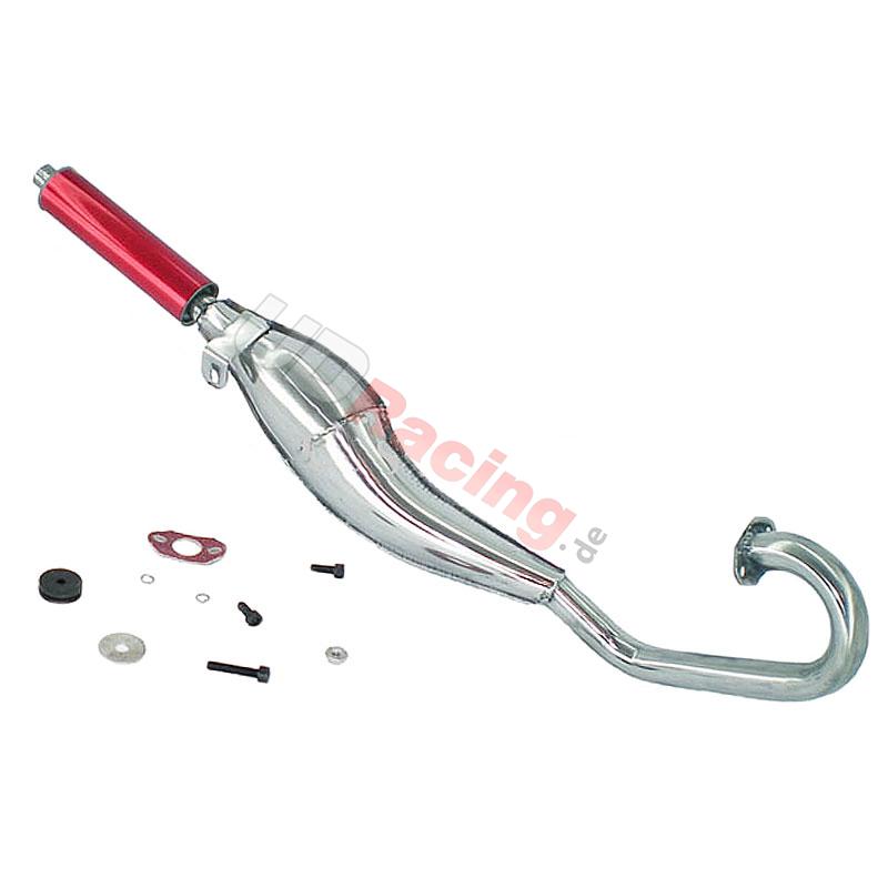 Auspuff Tuning Edelstahl, rot, (Typ 2) für pocket bike, Ersatzteile Pocket bike Auspuff Tuning Edelstahl, rot, (Typ 2) für pocket bike, Ersatzteile Pocket bike