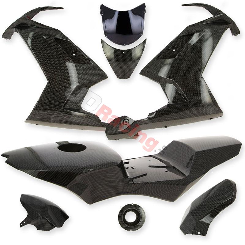 Verkleidung Kohlenfaser schwarz Sonderausgabe pocket bike MT4 (schwarz), Teile Pocket Blata MT4