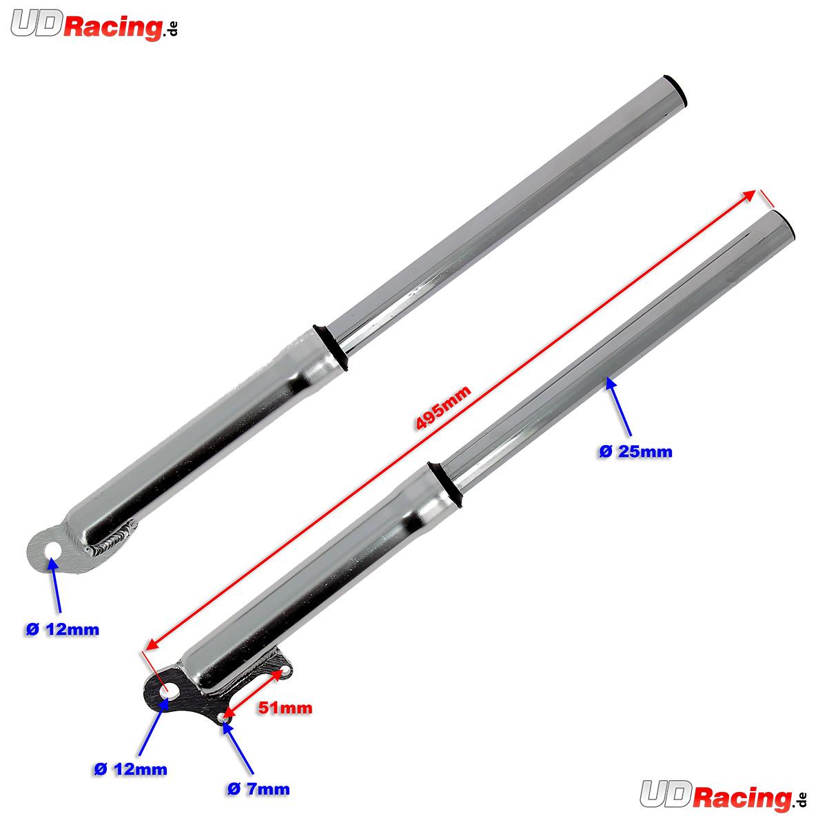 Gabelholme f�r pocket bike Supermotard Silber (Typ 1), Teile Pockets Supermoto
