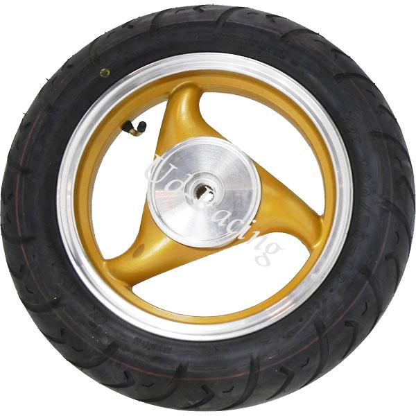 Rad hinten komplett für chinesischen Skooter (Gold - typ 2), Chinesische Motorroller Teile Rad hinten komplett für chinesischen Skooter (Gold - typ 2), Chinesische Motorroller Teile