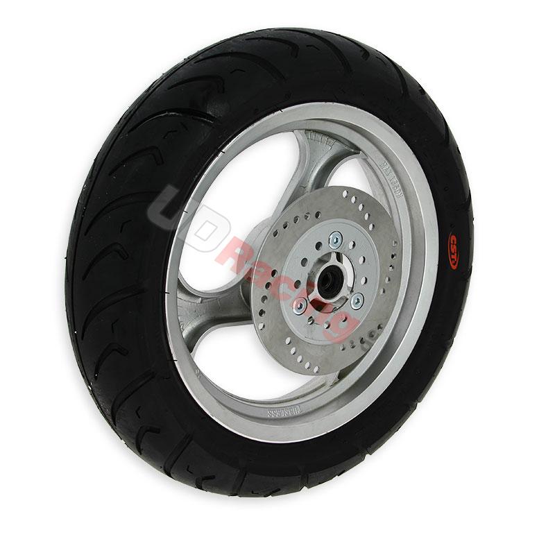 Rad vorn komplett für chinesischen Skooter (Silber - typ 2), Chinesische Motorroller Teile Rad vorn komplett für chinesischen Skooter (Silber - typ 2), Chinesische Motorroller Teile