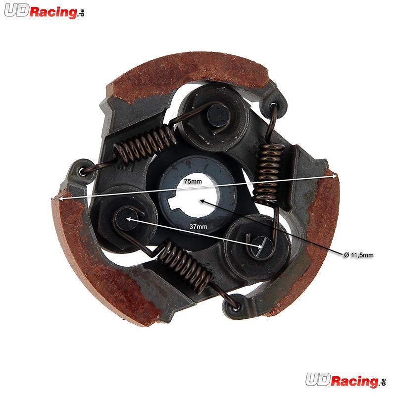 Kupplung 3-Backen + Federn Racing für Pocketmotoren, Teile Pocket Replik R1 Kupplung 3-Backen + Federn Racing für Pocketmotoren, Teile Pocket Replik R1